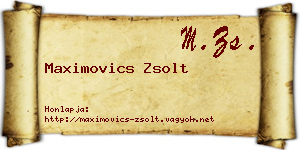 Maximovics Zsolt névjegykártya